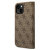 Guess GUBKP14MHG4SHW iPhone 14 Plus 6,7" brązowy/brown book 4G Vintage Gold Logo