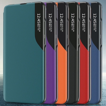 HURTEL ETUI CASE DO SAMSUNG GALAXY A14 Z KLAPKĄ PODSTAWKA EKOLOGICZNA SKÓRA