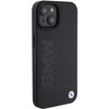 Etui BMW MagSafe Leather Hot Stamp na iPhone 15 Plus - czarne
