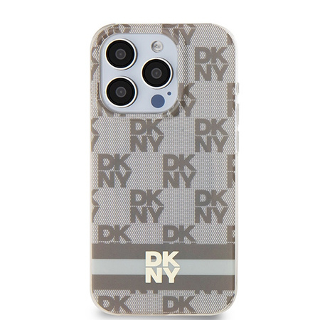 DKNY ETUI HARDCASE DO IPHONE 15 PRO DO MAGSAFE IML CHECKERED MONO PATTERN