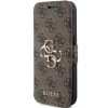Etui Guess 4G Metal Logo na iPhone 15 Pro - brązowe