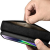 iCarer Oil Wax Wallet Case 2in1 etui iPhone 14 skórzany pokrowiec z klapką Anti-RFID czarny (WMI14220721-BK)