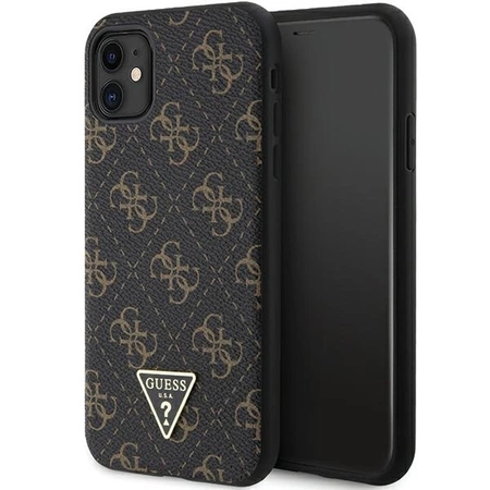 Etui Guess 4G Triangle Metal Logo na iPhone 11 / XR - czarne