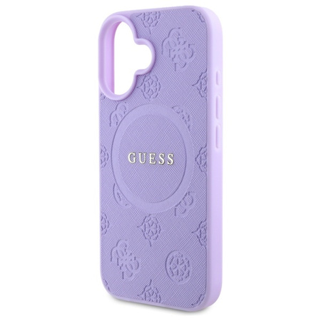 GUESS ETUI HARDCASE DO IPHONE 16 6.1 DO MAGSAFE SAFFIANO PEONY CLASSIC LOGO