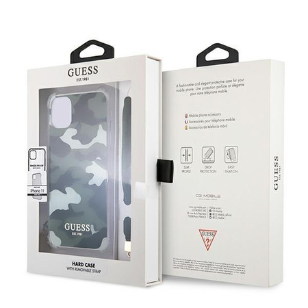 Guess GUHCN61KSARKA iPhone 11 6,1" / Xr zielony/khaki hardcase Camo Collection