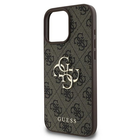 GUESS ETUI HARD CASE DO IPHONE 16 PRO 6.3 4G BIG LOGO Z MODNYM WYKOŃCZENIEM