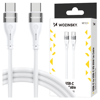 WOZINSKY KABEL USB-C USB-C PD 65W DO LAPTOP TELEFON 1M SZYBKIE ŁADOWANIE
