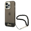 Guess GUHCP14LHGCOHK iPhone 14 Pro 6,1" czarny/black hardcase Translucent Pearl Strap