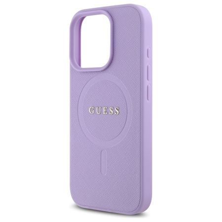 GUESS ETUI HARDCASE DO IPHONE 16 PRO MAX 6.9 DO MAGSAFE SAFFIANO FIOLETOWE