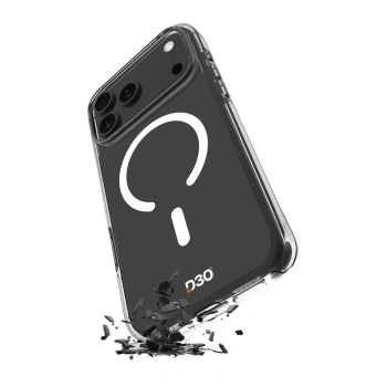 Etui Puro Impact Clear D3O TPU+PC kompatybilne z MagSafe na iPhone 17 Pro Max - przezroczyste