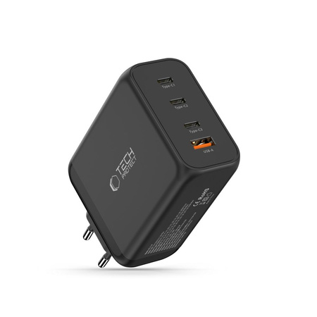 TECH-PROTECT NC200W-GAN 4-PORT NETWORK CHARGER PD 200W / QC3.0 BLACK