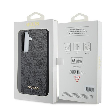 GUESS ETUI HARDCASE DO SAMSUNG GALAXY S24 S921 ZALEPKA 4G METAL GOLD LOGO