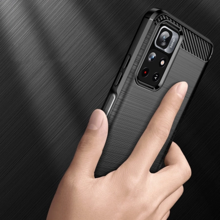 HURTEL CARBON CASE ELASTYCZNE ETUI DO XIAOMI REDMI NOTE 11 Z OCHRONĄ