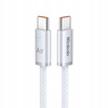 MCDODO KABEL USB-C USB-C SZYBKIE ŁADOWANIE USB TYP C 240W 2M LED BIAŁY