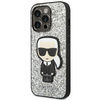 Karl Lagerfeld KLHCP14LGFKPG iPhone 14 Pro 6,1" hardcase srebrny/silver Glitter Flakes Ikonik