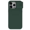 Silikonowe etui Nillkin CamShield Silky Silicone Case do iPhone 15 Pro Max z osłoną na aparat - zielone