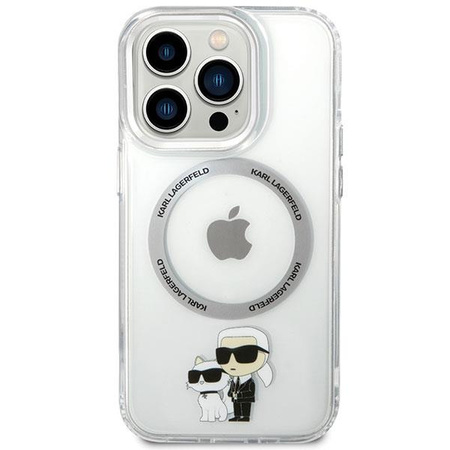 Etui Karl Lagerfeld KLHMP13LHNKCIT na iPhone 13 Pro hardcase - przezroczyste Iconic Karl&Choupette Magsafe