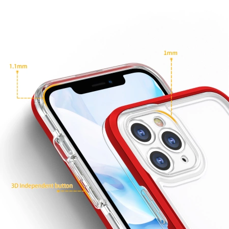 HURTEL ETUI POKROWIEC CASE ŻELOWY DO IPHONE 11 PRO MAX CLEAR 3IN1 RAMKA