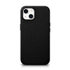 iCarer Litchi Premium Leather Case skórzane etui iPhone 14 Plus magnetyczne z MagSafe czarny (WMI14220711-BK)
