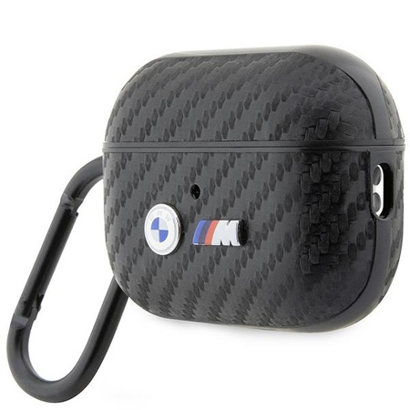 Etui BMW BMAP2WMPUCA2 na AirPods Pro 2 gen cover - czarne Carbon Double Metal Logo