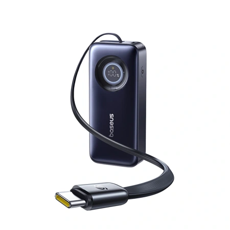 Powerbank Baseus EnerCore CR11 20000mAh 67W ze zwijanym kablem USB-C - czarny