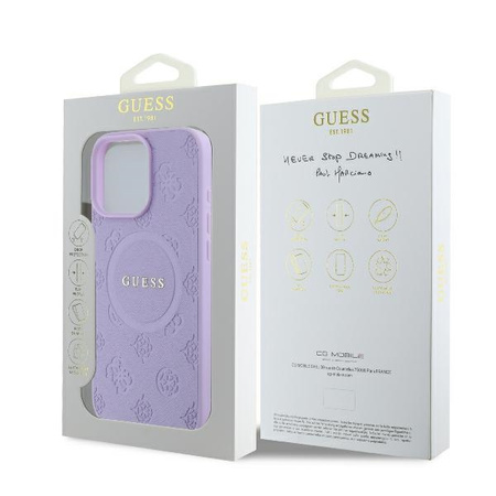 GUESS ETUI HARDCASE DO IPHONE 16 PRO MAX DO MAGSAFE SAFFIANO PEONY LOGO