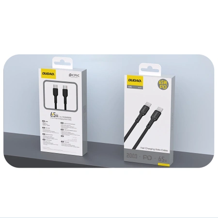 DUDAO KABEL L9C 65W USB-C DO USB-C DO IPHONE LAPTOP 2M Z SZYBKIM