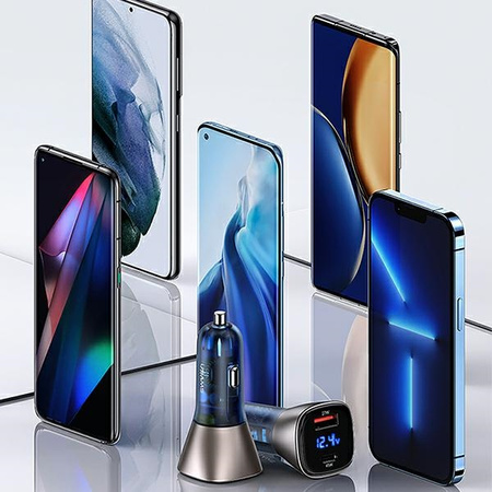 USAMS ŁADOWARKA SAMOCHODOWA C29 45W 2xUSB-A DO TELEFONÓW SZYBKIE ŁADOWANIE