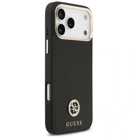 GUESS ETUI GRAINED STRASS LOGO MAGSAFE DO IPHONE 17 PRO MAX Z SYSTEMEM
