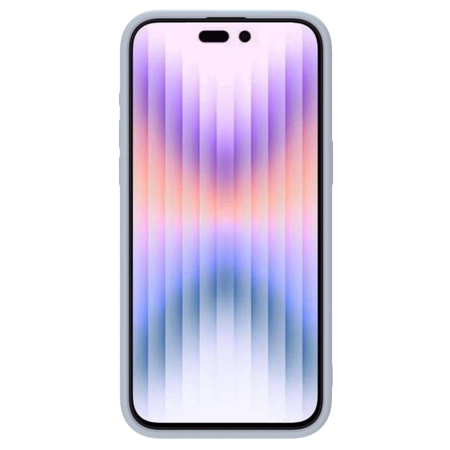 Silikonowe etui Nillkin CamShield Silky Silicone Case do iPhone 15 Pro z osłoną na aparat - szare