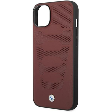 Etui BMW BMHCP14S22RPSR na iPhone 14 burgundowy/burgundy Leather Seats Pattern