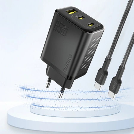DUDAO ŁADOWARKA SIECIOWA A29 65W GaN DO TELEFONÓW LAPTOPÓW 2X USB-C 1X