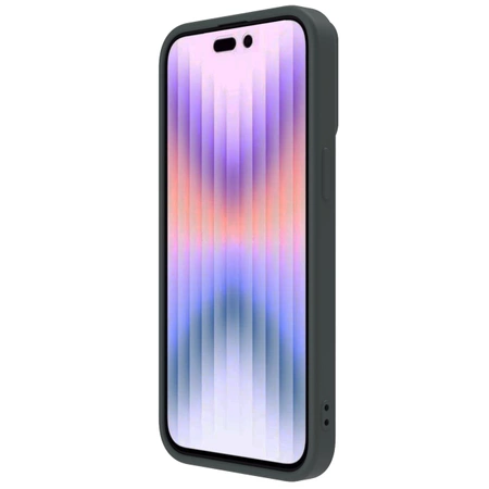 Silikonowe etui Nillkin CamShield Silky Silicone Case do iPhone 15 Pro Max z osłoną na aparat - zielone