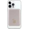 Powerbank indukcyjny Guess MagSafe 4G Strassed Metal Logo 15W 5000mAh - złoty