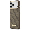 Etui Guess 4G Logo Plate MagSafe do iPhone 17 Pro Max brązowy