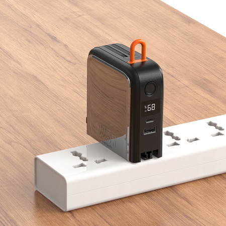 Powerbank, 15000 mAh, z ³adowark¹, USB-C PD, 22.5W, bia³y, McDodo