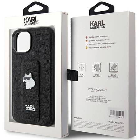 KARL LAGERFELD ETUI HARDCASE GRIPSTAND DO IPHONE 15 PLUS 14 PLUS 6.7
