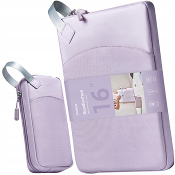 INNOSTYLE ZESTAW TORBA NA LAPTOPA 16 WODOODPORNA + ETUI NA GADŻETY FIOLET