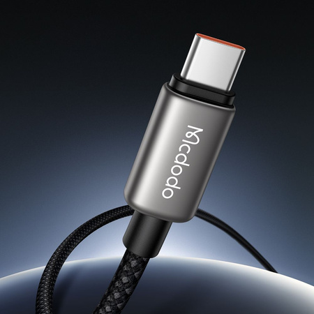 MCDODO KABEL USB-C USB-C SZYBKIE ŁADOWANIE USB TYP C PD 240W 1M LED CZARNY