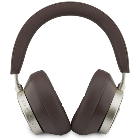 Słuchawki nauszne Guess 4G Triangle Logo Bluetooth ENC brązowy