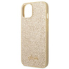GUESS POKROWIEC HARDCASE DO IPHONE 14 15 13 6.1 ZŁOTY GLITTER SCRIPT