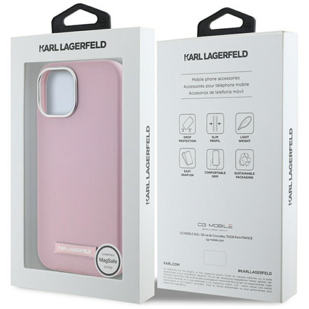KARL LAGERFELD ETUI DO IPHONE 15 DO MAGSAFE FW METAL PLATE OCHRONA TELEFONU