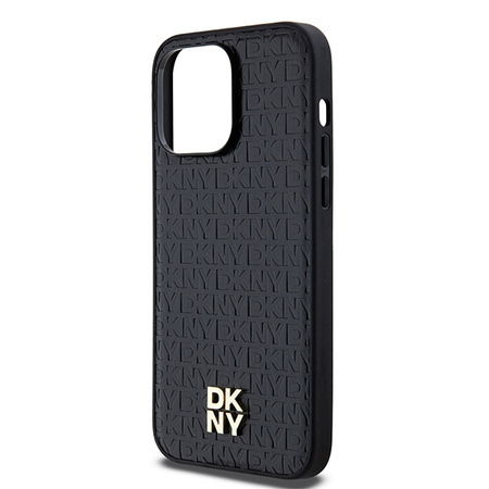DKNY ETUI HARDCASE DO IPHONE 14 PRO MAX DO MAGSAFE SKÓRZANE LOGO MONOGRAM