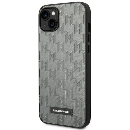 Karl Lagerfeld KLHCP14MSAKLHPG iPhone 14 Plus 6,7" hardcase szary/grey Saffiano Mono Metal Logo