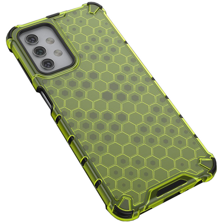 Honeycomb etui pancerny pokrowiec z żelową ramką Samsung Galaxy A32 5G zielony