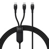 Baseus Flash Series Ⅱ kabel do szybkiego ładowania 2w1 USB-C - 2xUSB-C 100W 1.5m czarny