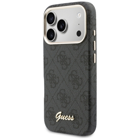 Etui Guess 4G Script MagSafe do iPhone   17 Pro czarny