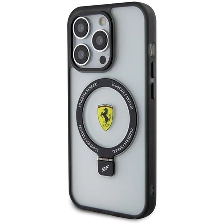 Etui Ferrari Ring Stand 2023 Collection MagSafe do iPhone 15 Pro Max - przezroczyste