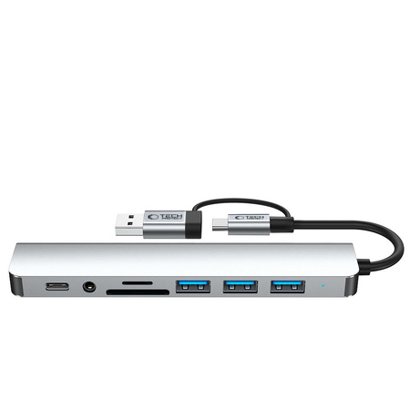TECH-PROTECT HUB ADAPTER PRZEJŚCIÓWKA 8W1 TYPE-C DO WINDOWS LAPTOP USB 3.0