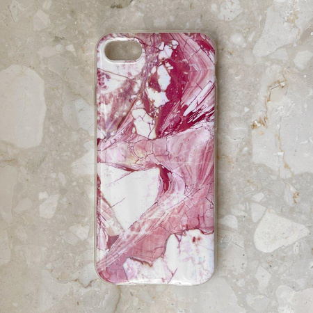 Wozinsky Marble żelowe etui pokrowiec marmur Samsung Galaxy A73 różowy